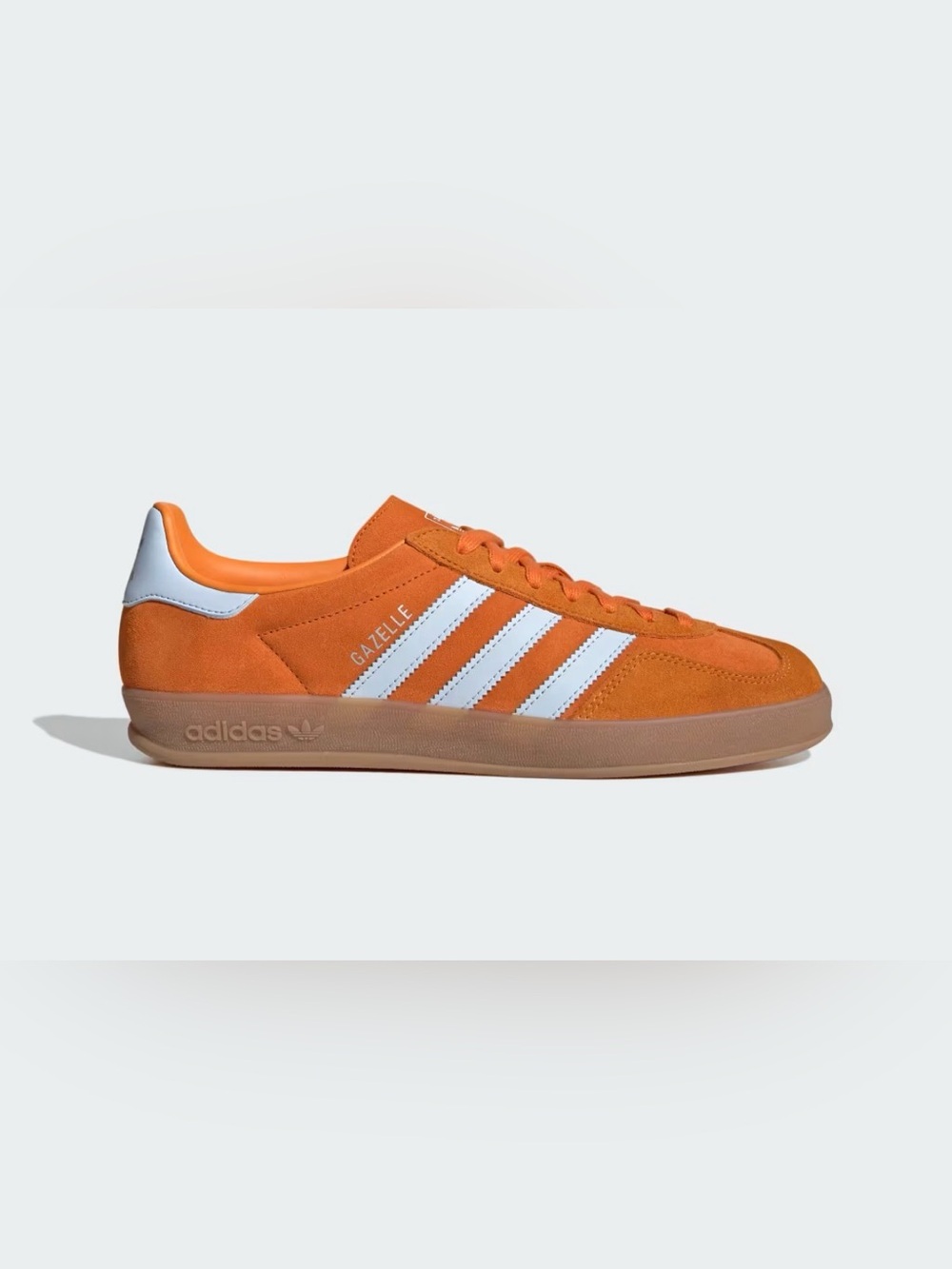 NWT Adidas Gazelle Indoor IH9640 Unity Orange Crystal Sky Gum Sneakers 6.5 - Picture 2 of 12